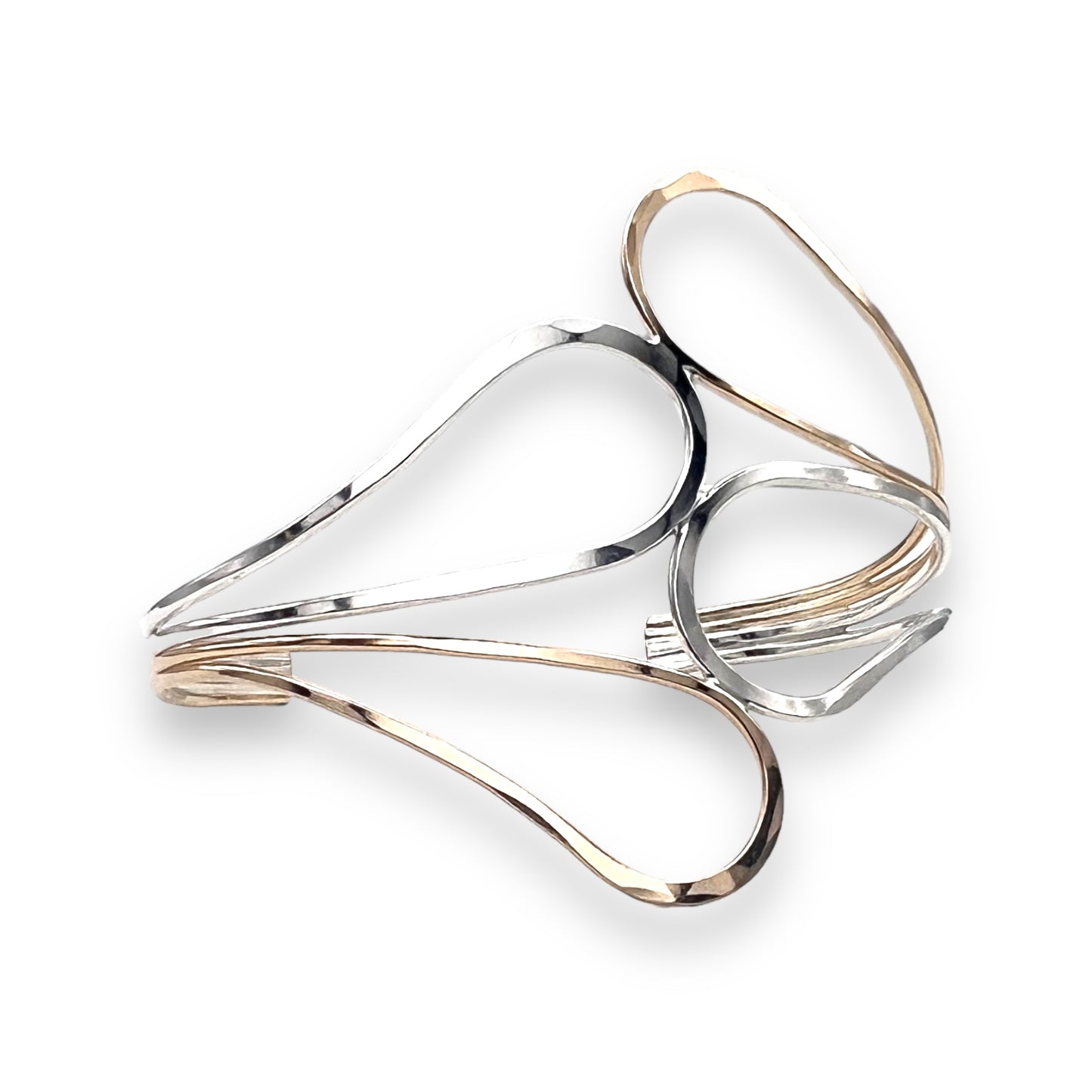 8076 - Double Mirrored Teardrop Cuff