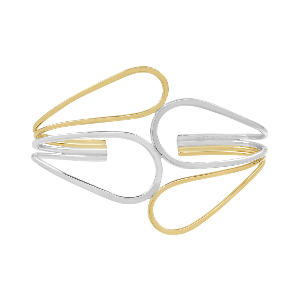 8076 - Double Mirrored Teardrop Cuff