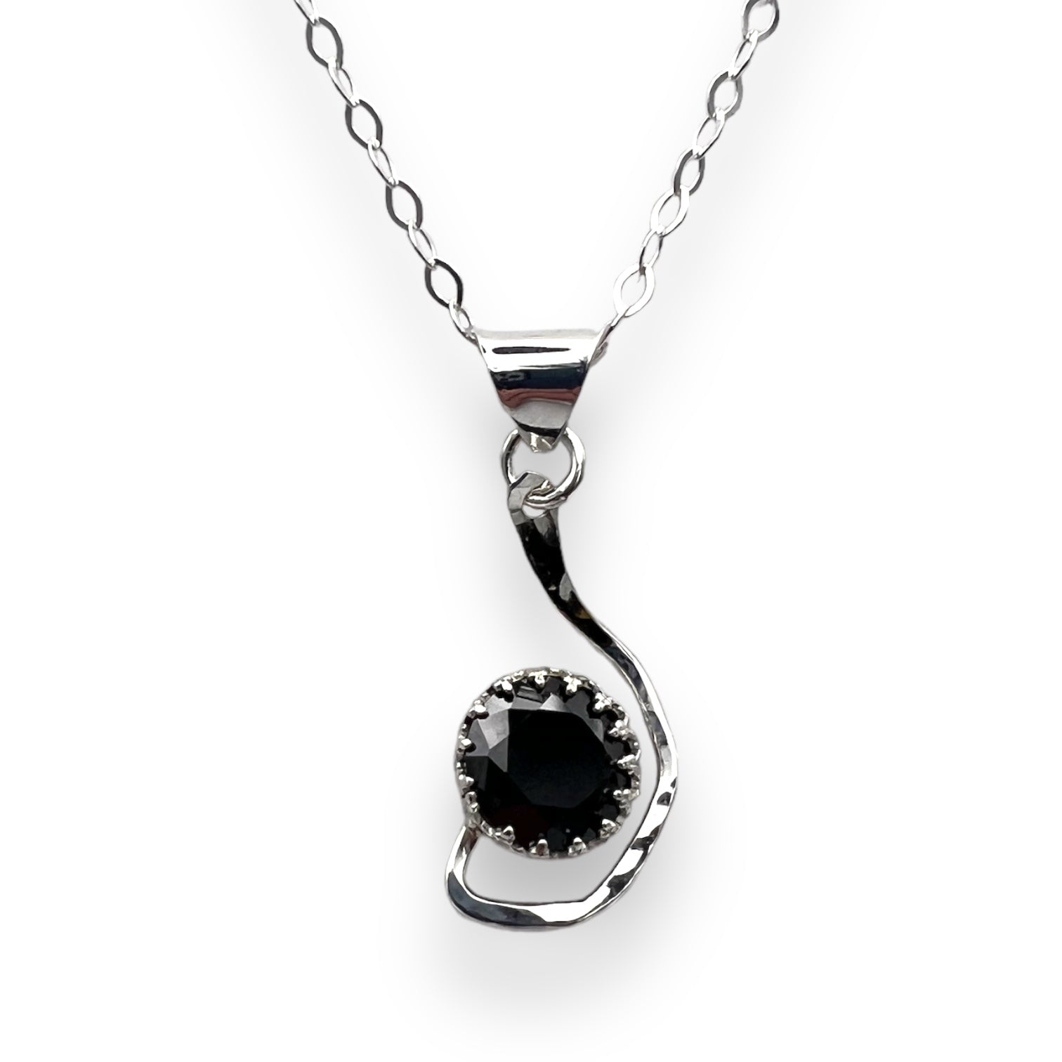 10mm Black CZ Pendant - Peter James