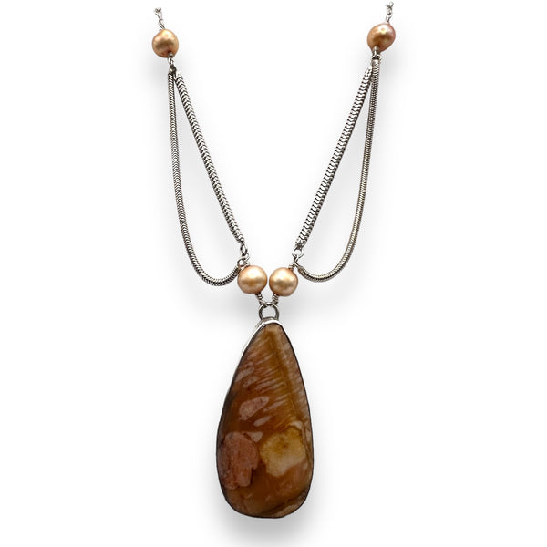 Fawnstone Pear Shaped Necklace