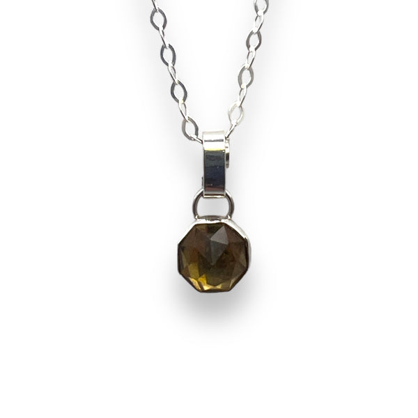 Rose Cut Pendant - 10mm Citrine