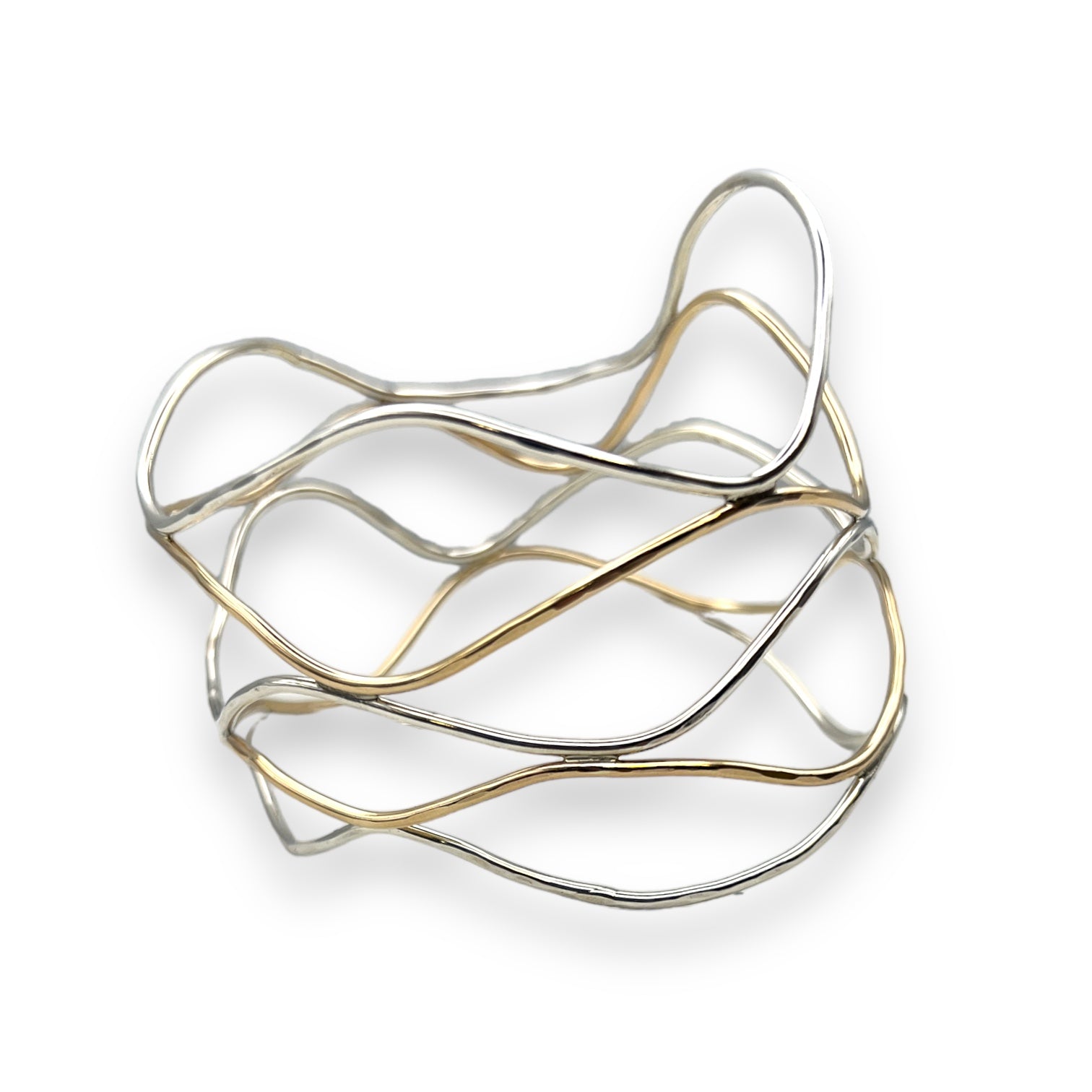 Large Wavy Bangle - Peter James