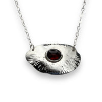 Sterling Silver and Garnet Pendant Necklace