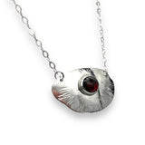 Sterling Silver and Garnet Pendant Necklace