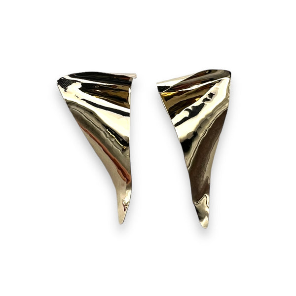 Gold Filled Wavy Triangle Posts
