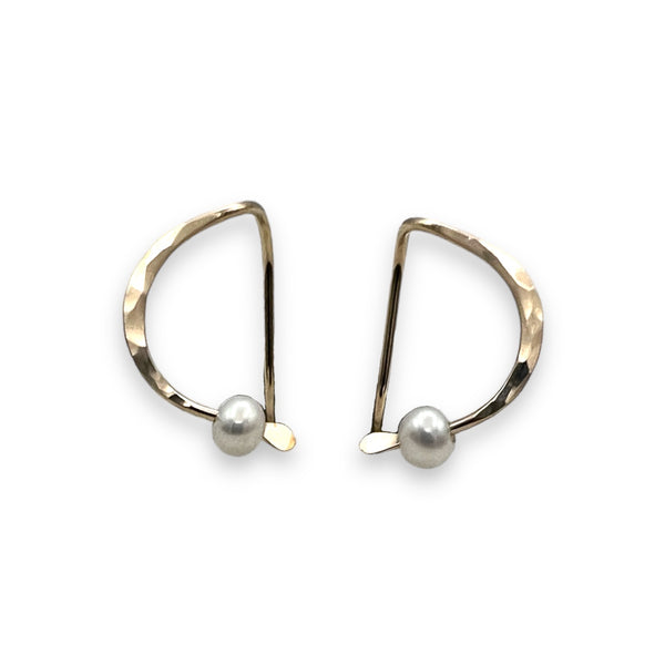 Gold Filled Pearl Earrings