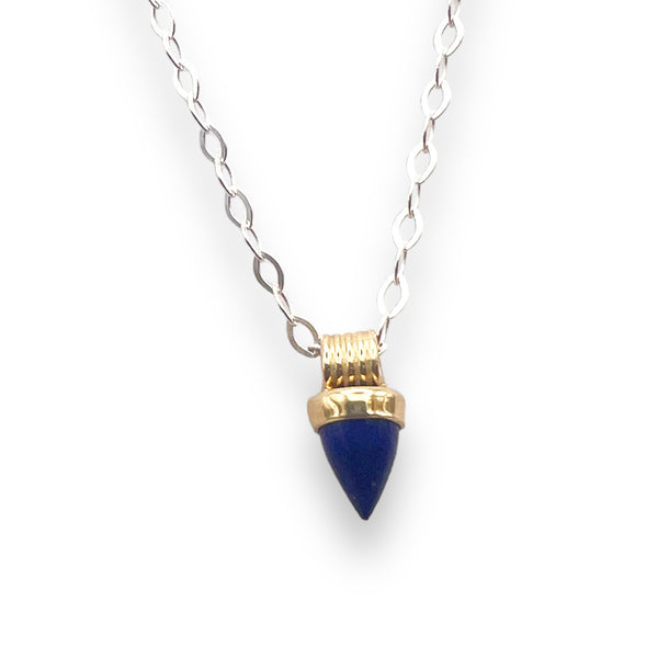 Coil Lapis Bullet Pendant