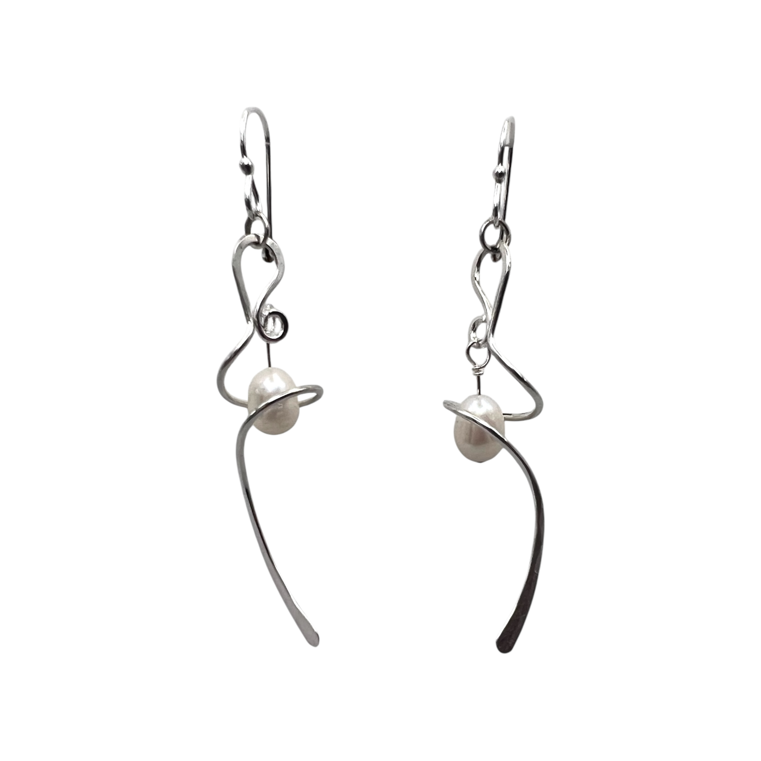 2322W - Swirl Pearl Earrings - Peter James