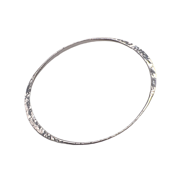 Textured Oval Bangle Bracelet