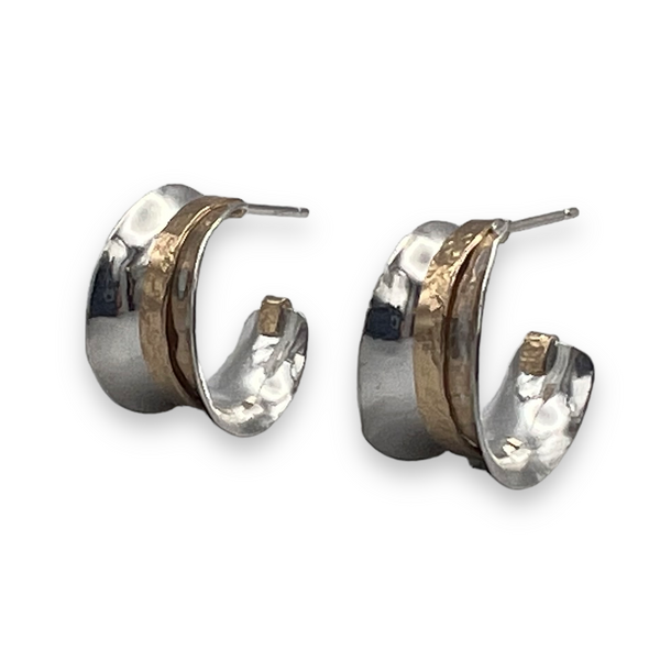 2594TCO - Post - Anticlastic Small Hoop Earrings